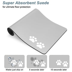 Rnivvi dog food mat elegant gray design blends with decor.