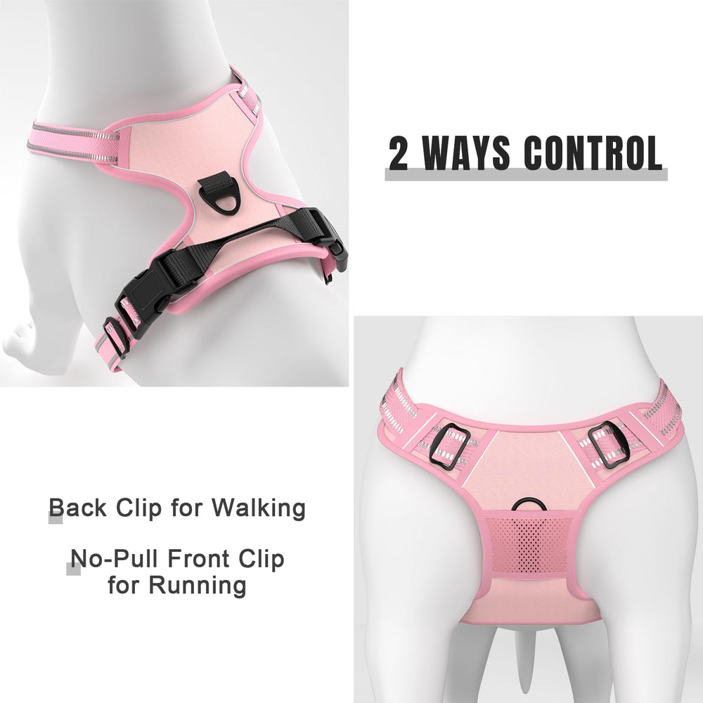 Rnivvi No Pull Harness front-clip detail emphasizes anti-pull control