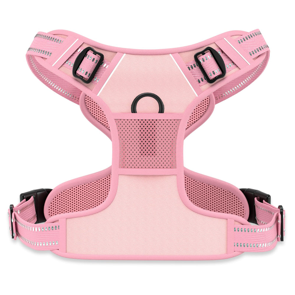 Rnivvi No Pull Harness front view pink padded vest for easier control