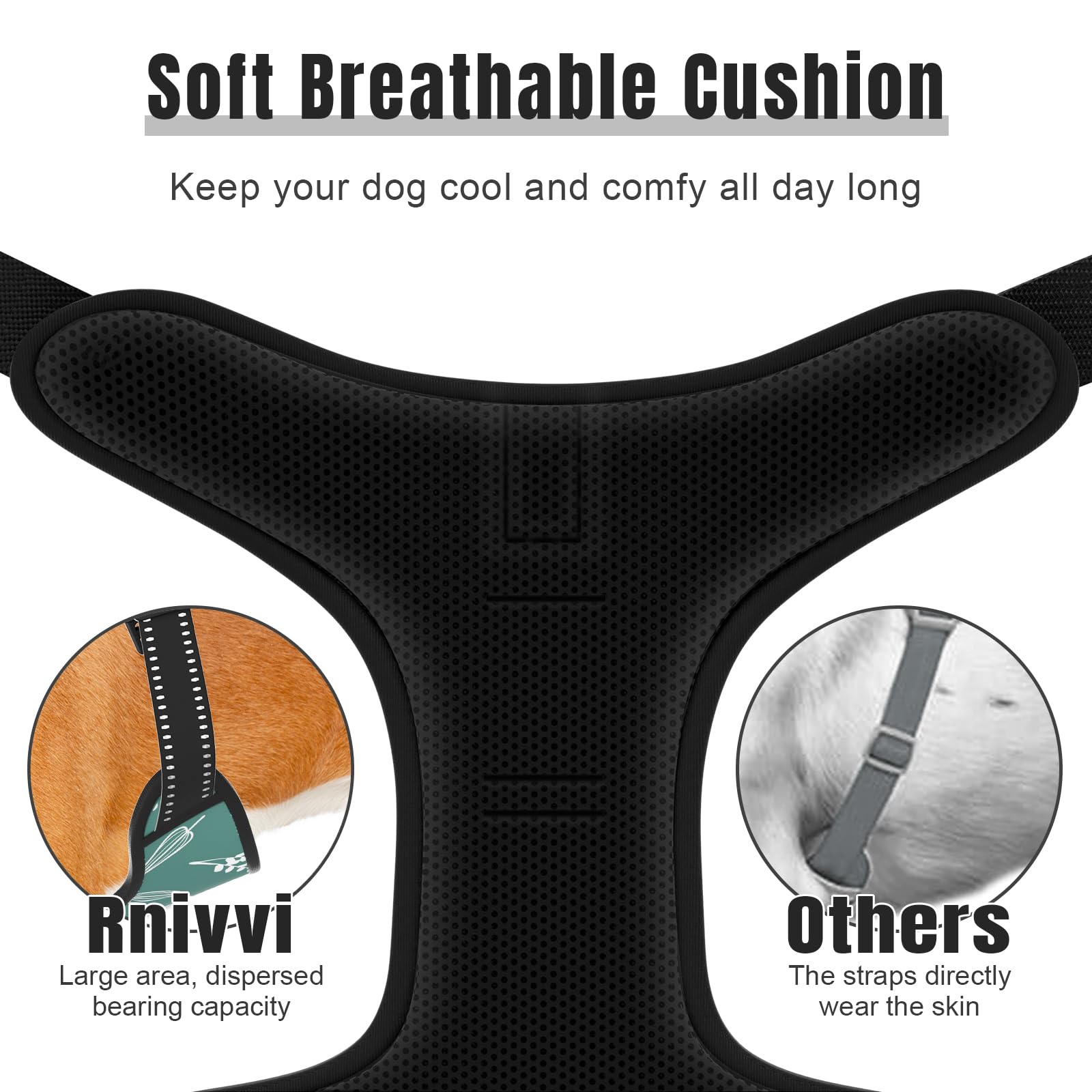 Rnivvi reflective stitching safety visible in low light conditions.