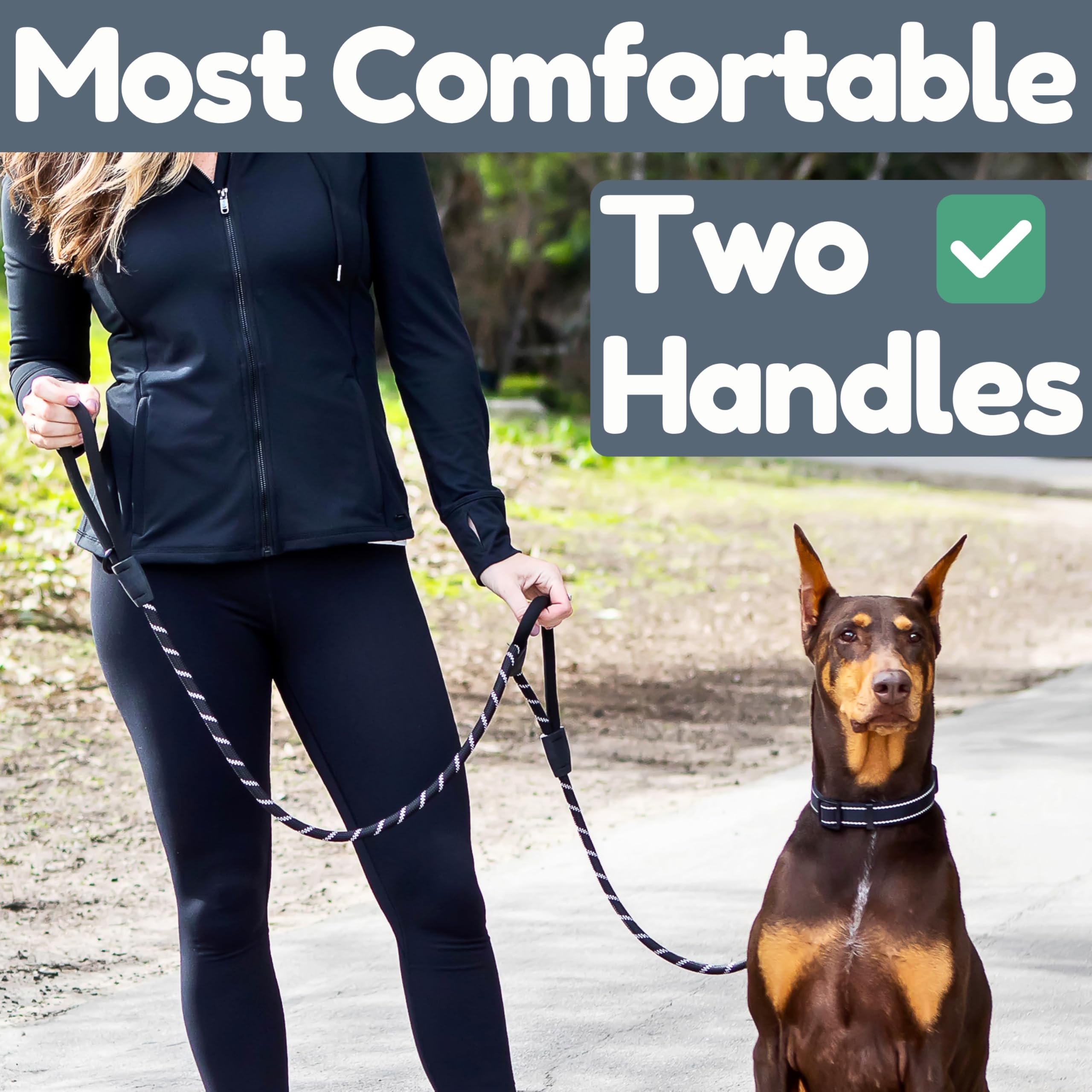Roam Gear locking carabiner clip secures connection during training and hikes.
