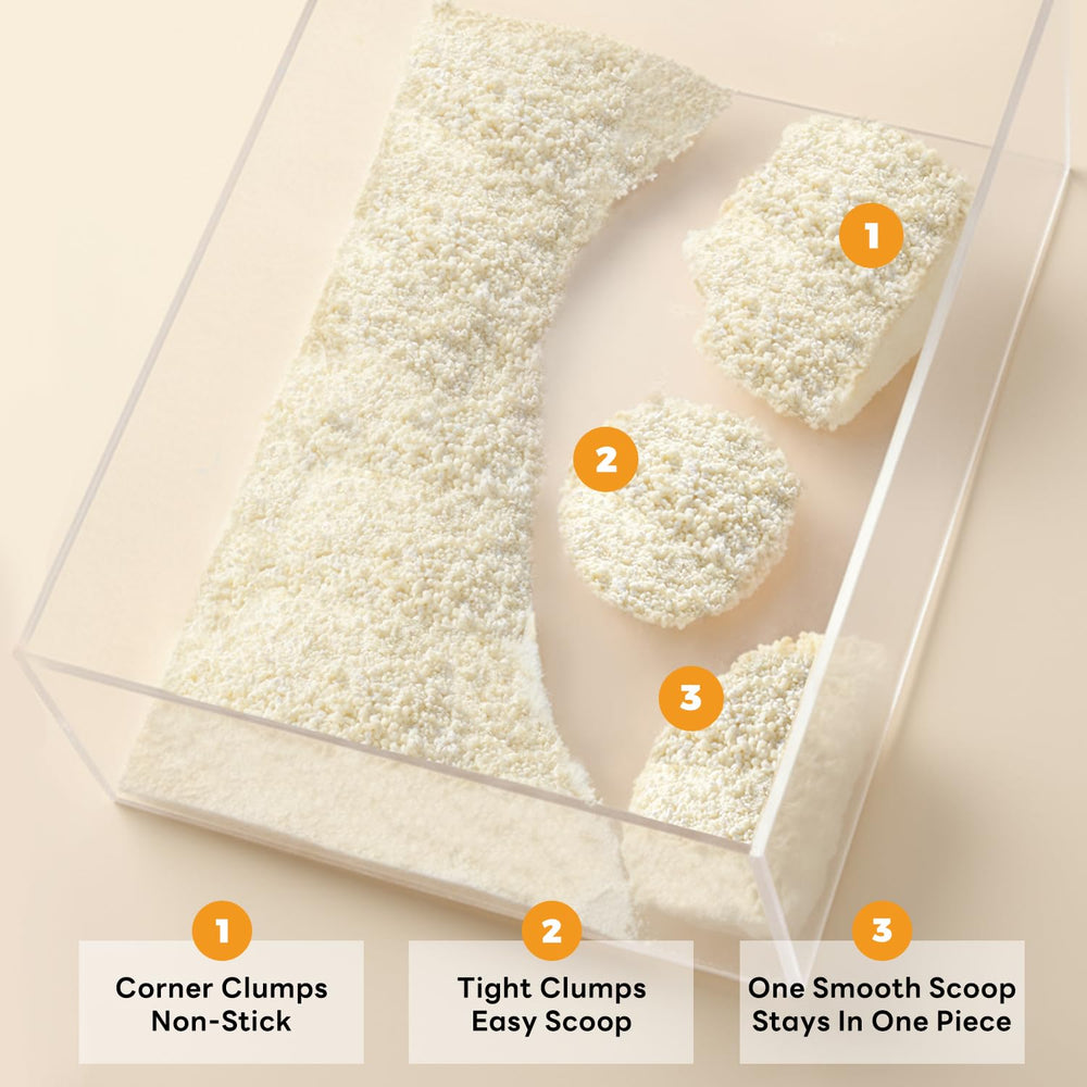 Robotail Premium Cat Litter dust-free formula keeps air cleaner.