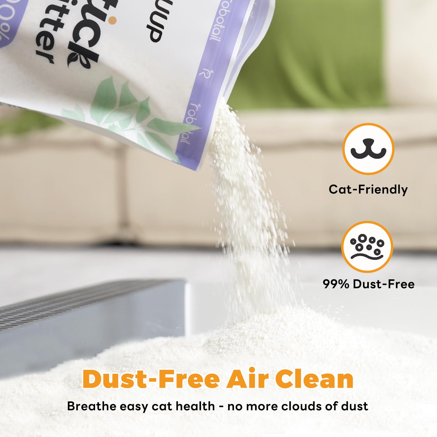 Robotail Premium Cat Litter multi-cat use in a shared box scenario