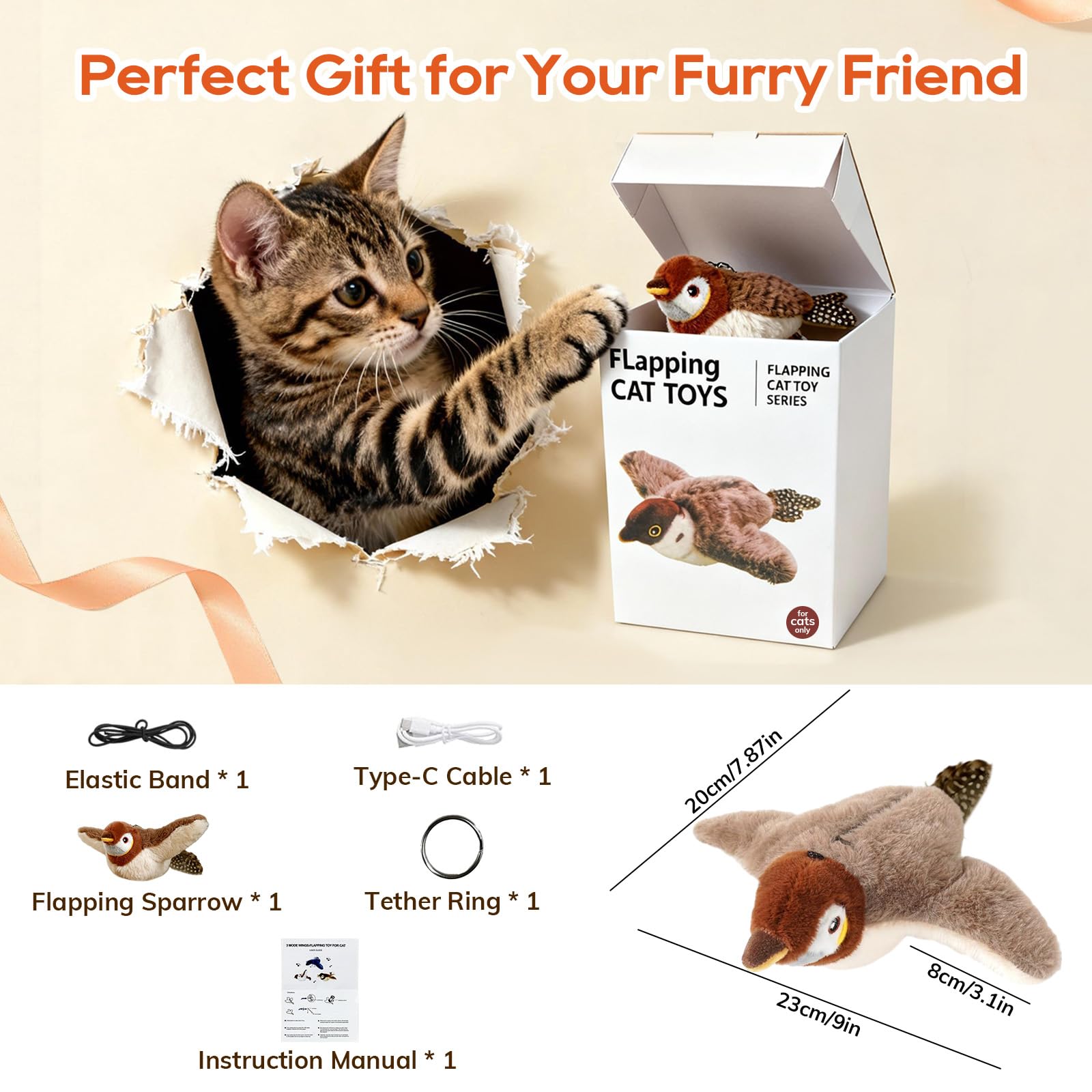 Rocfish touch-activated cat toy reactivates with a simple touch.