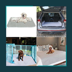 Rocket & Rex pad with waterproof backing protecting floors