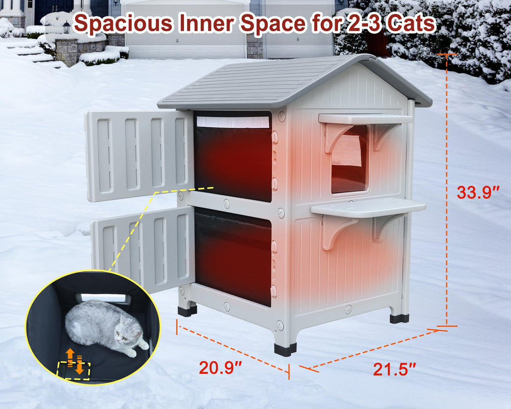Rockever easy-assembly cat house with included hardware and simple steps