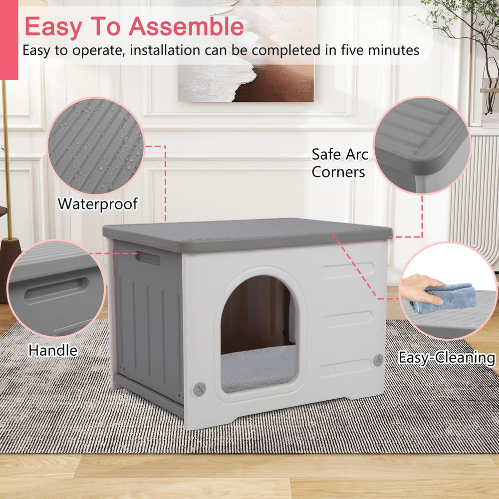 Rockever escape door with PVC curtain for shelter and ventilation.