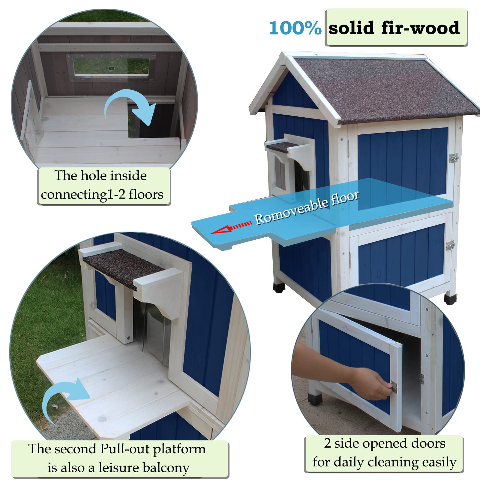 Rockever outdoor cat house dimensions-36-2-in-24-4-in-20-8-in highlight generous footprint.