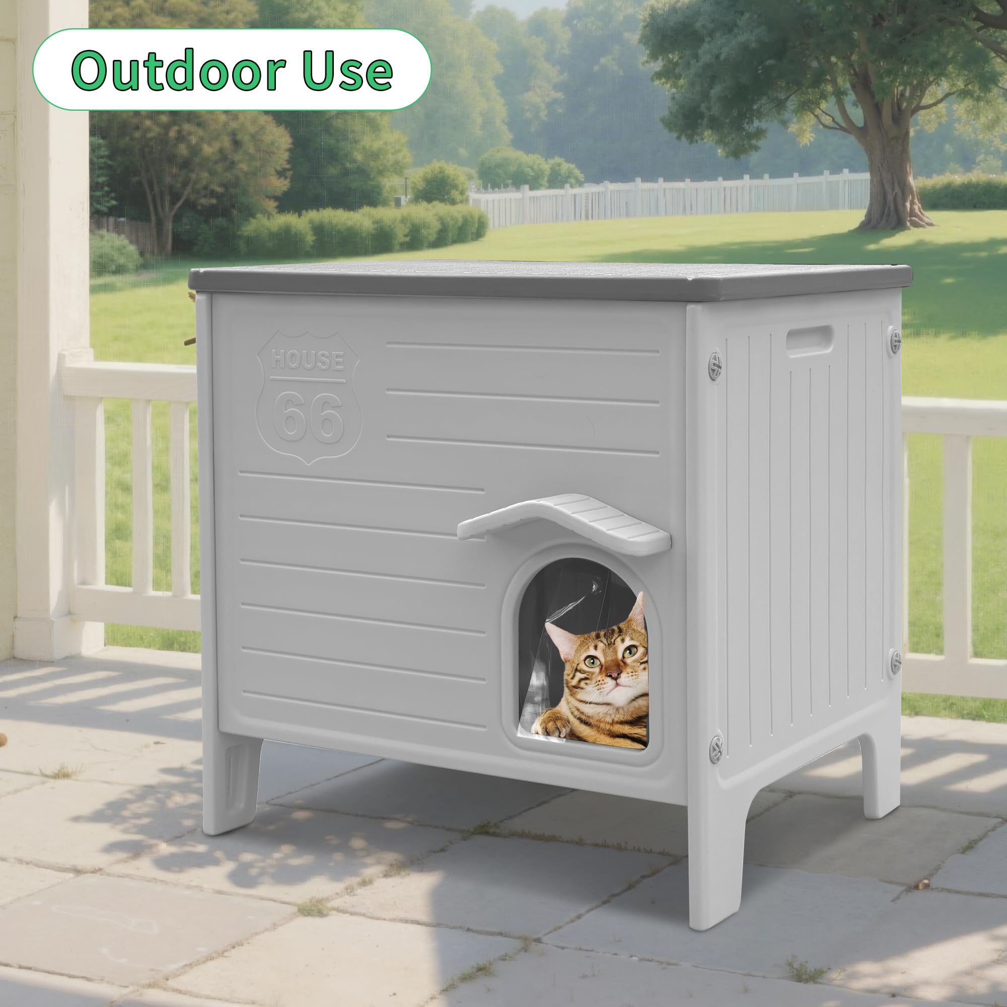 Rockever PVC door curtain blocks rain while indoor use is possible.