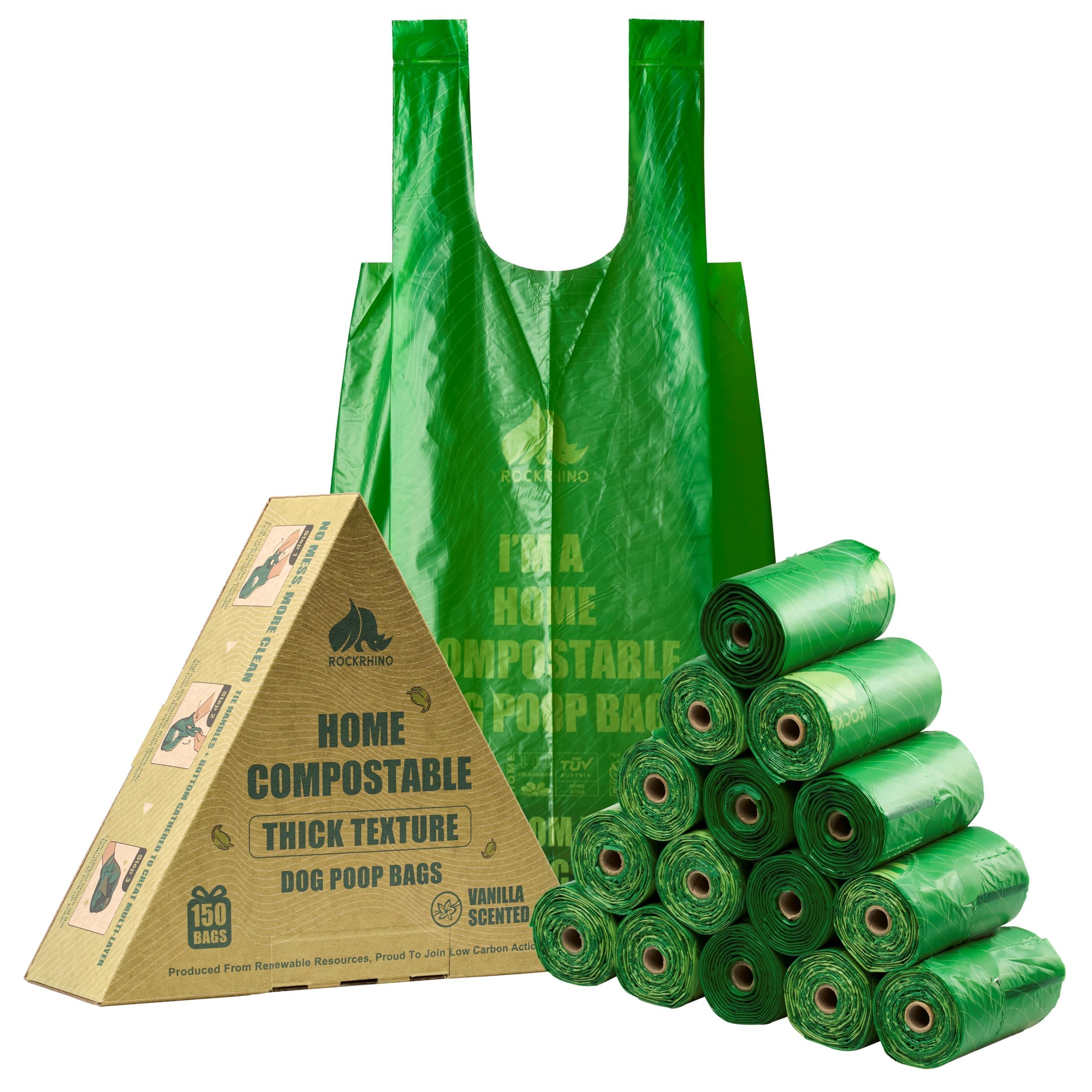 RockRhino ultra thick bags with deep design simplify pickup on long walks.
