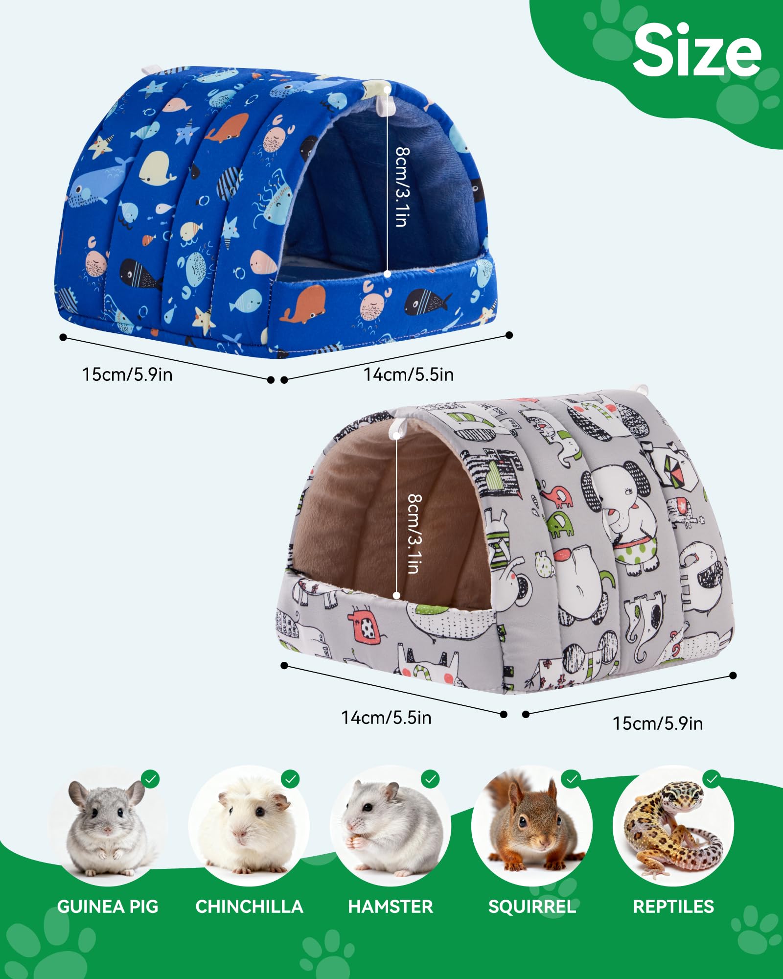 Rodizoo cama hámster de felpa suave para descanso cómodo.