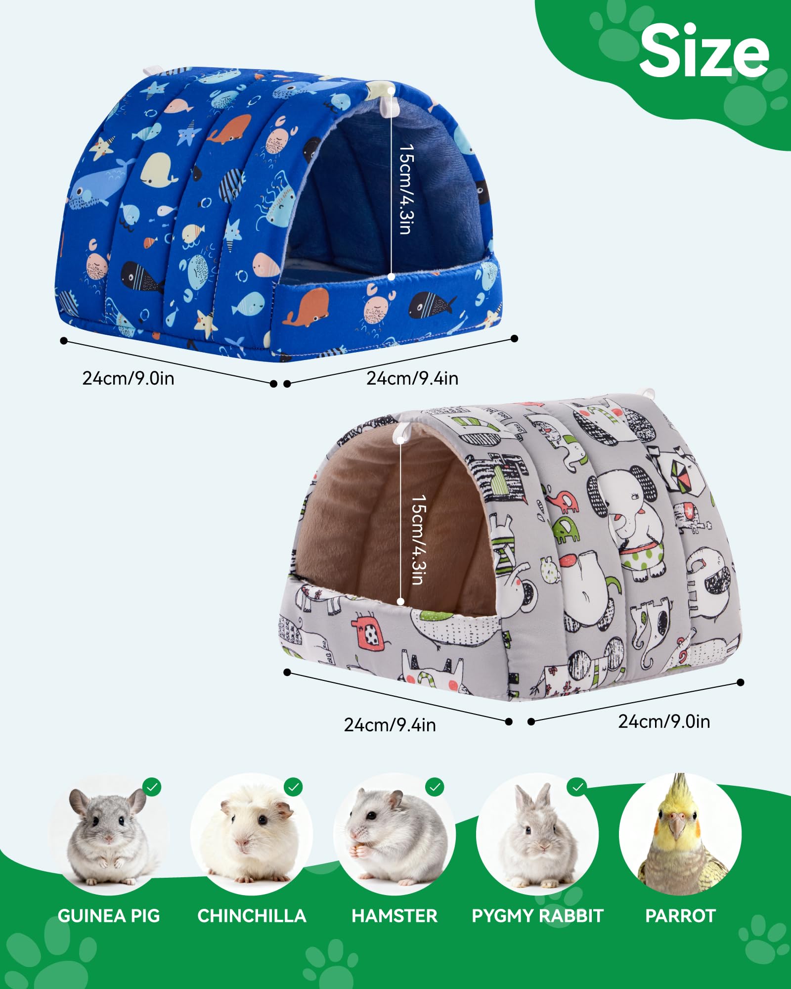 Rodizoo Guinea Pig Hideout inside detail highlights plush, warm interior.