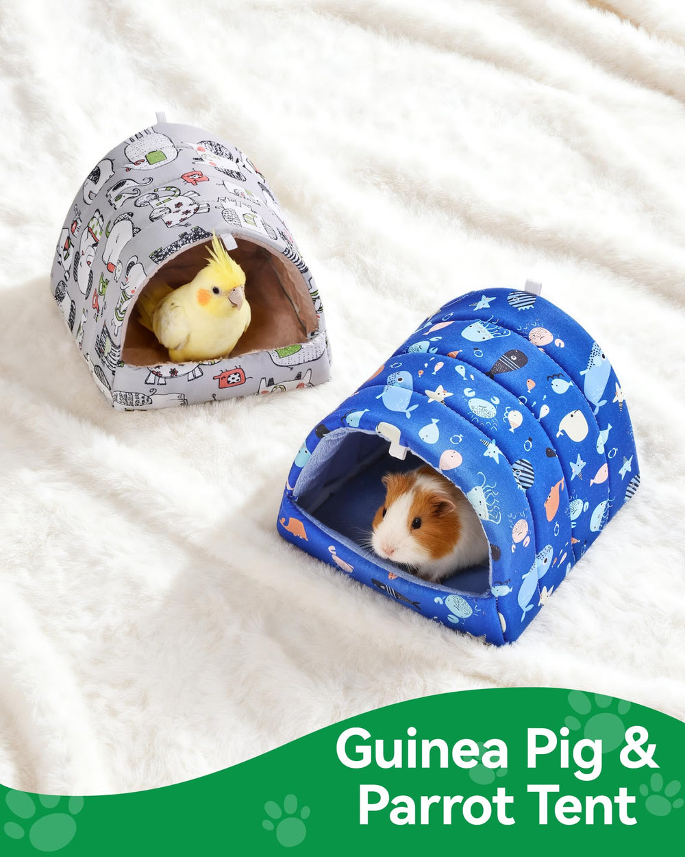 Rodizoo Guinea Pig Hideout non-slip base keeps nest steady.