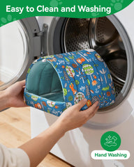 Rodizoo multi-functional hiding bed demonstrates versatile placement for privacy or relaxing feet