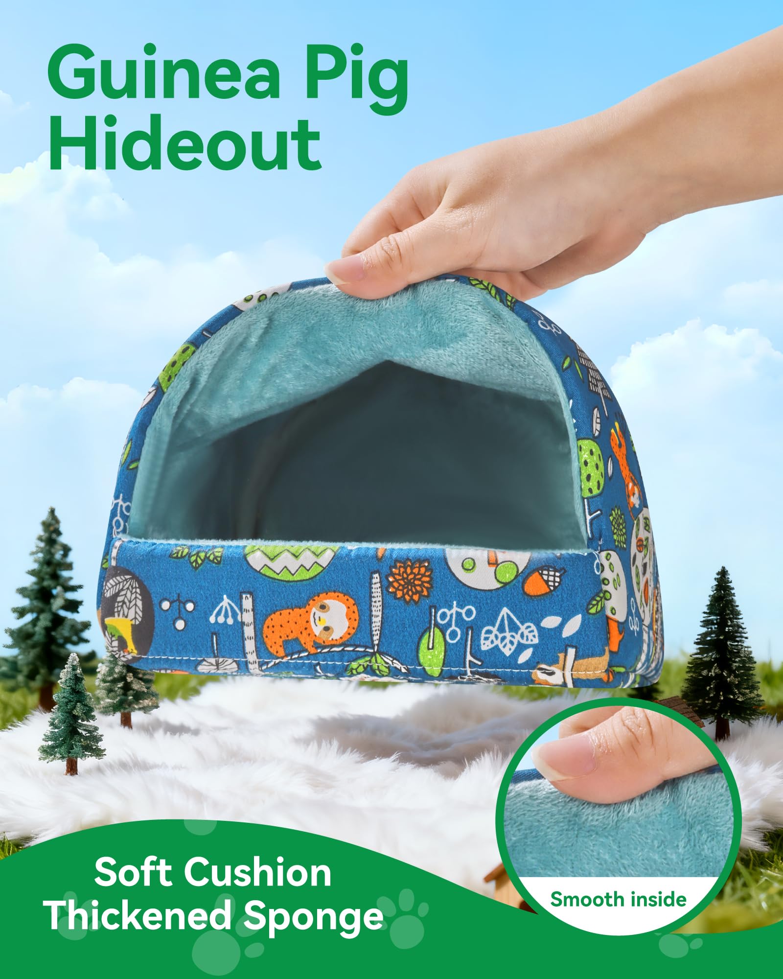 Rodizoo compact size 7.8-inch hideout fits small pets comfortably