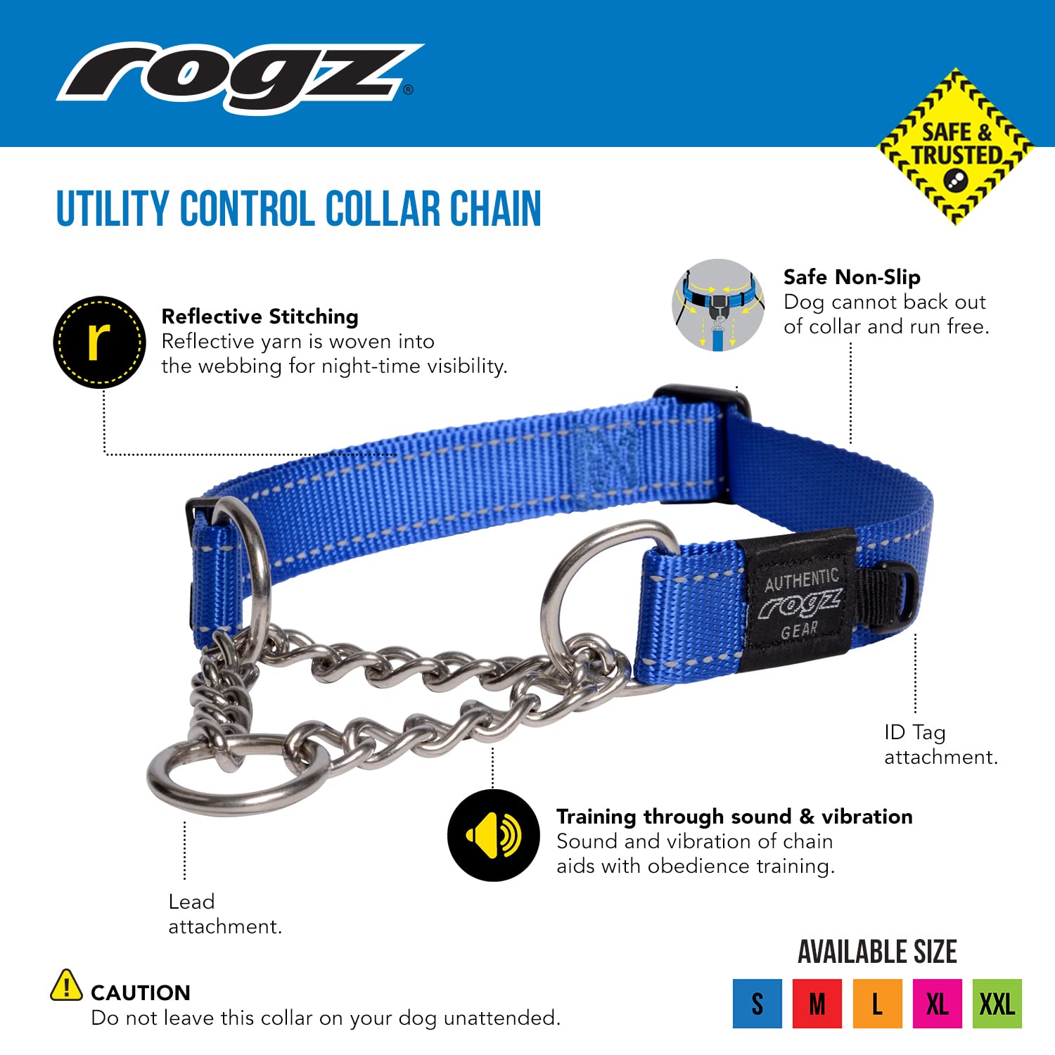 Rogz Reflective Choke Collar pink closeup reveals 1-inch width and sturdy hardware.