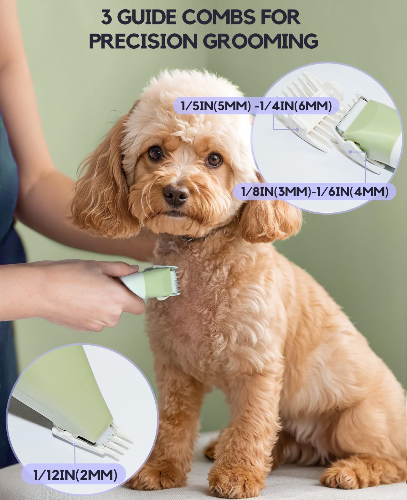 Roiffcly dog clippers kit low-noise operation for gentle grooming.