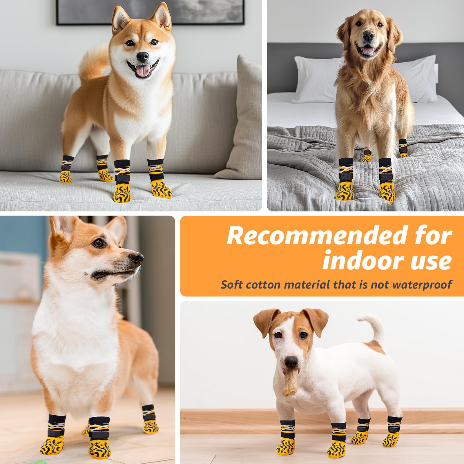 Roilpet large-size socks measured for fit: paw width 2.7 in, length 3.0 in