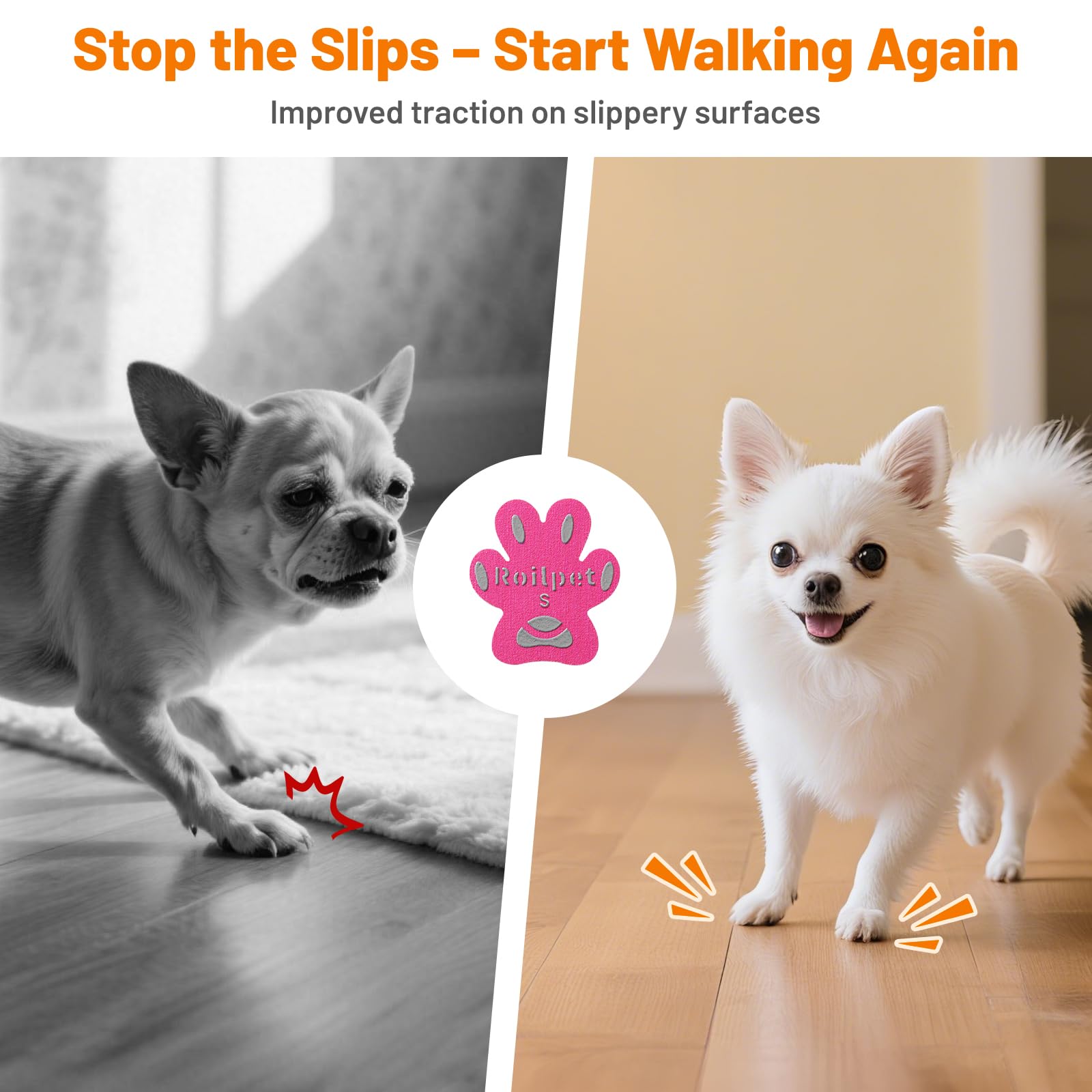 Roilpet paw pads-breathable-adhesive keep paws safe and airy during activity.