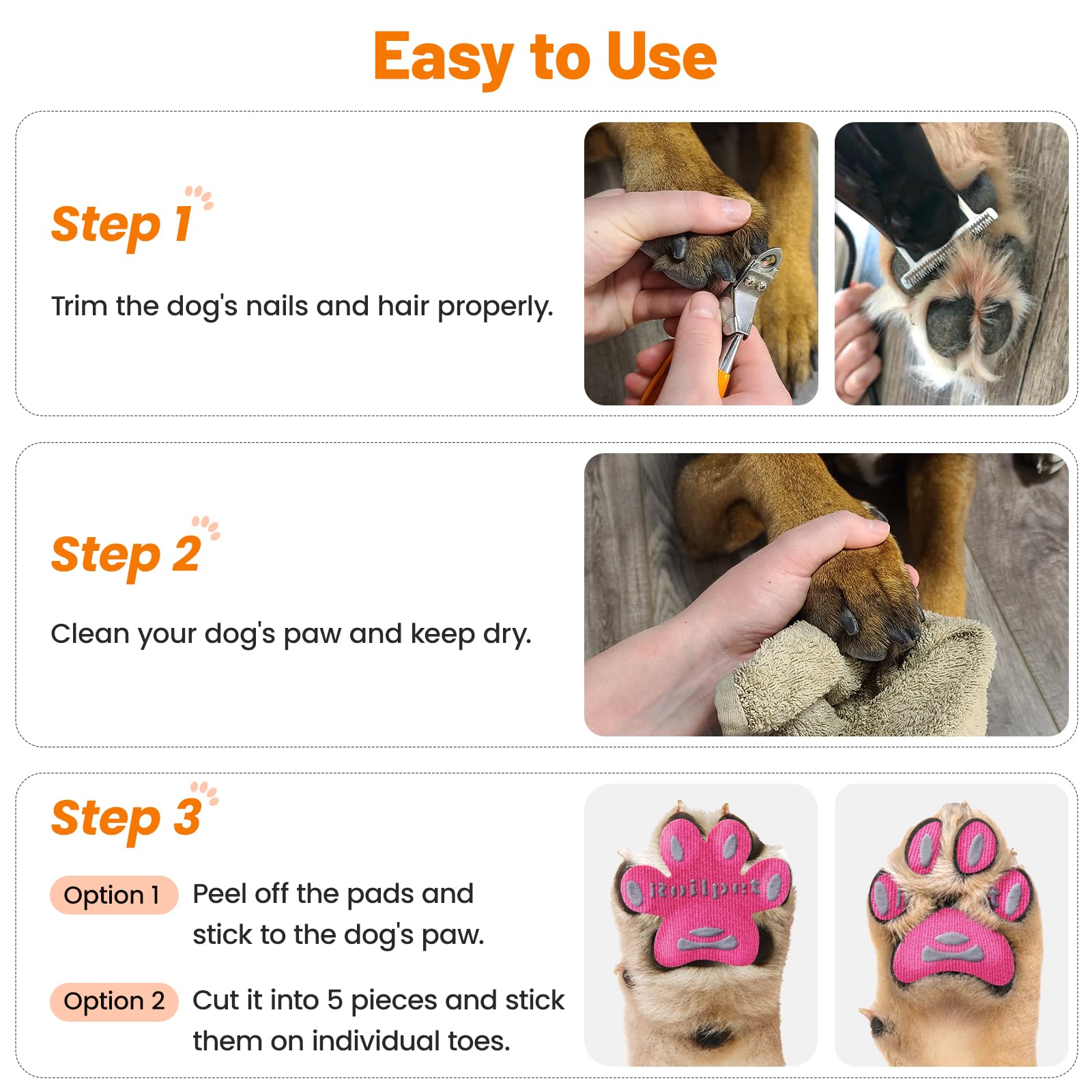 Roilpet paw pads-floor-protection guards floors from scuffs on slippery surfaces.