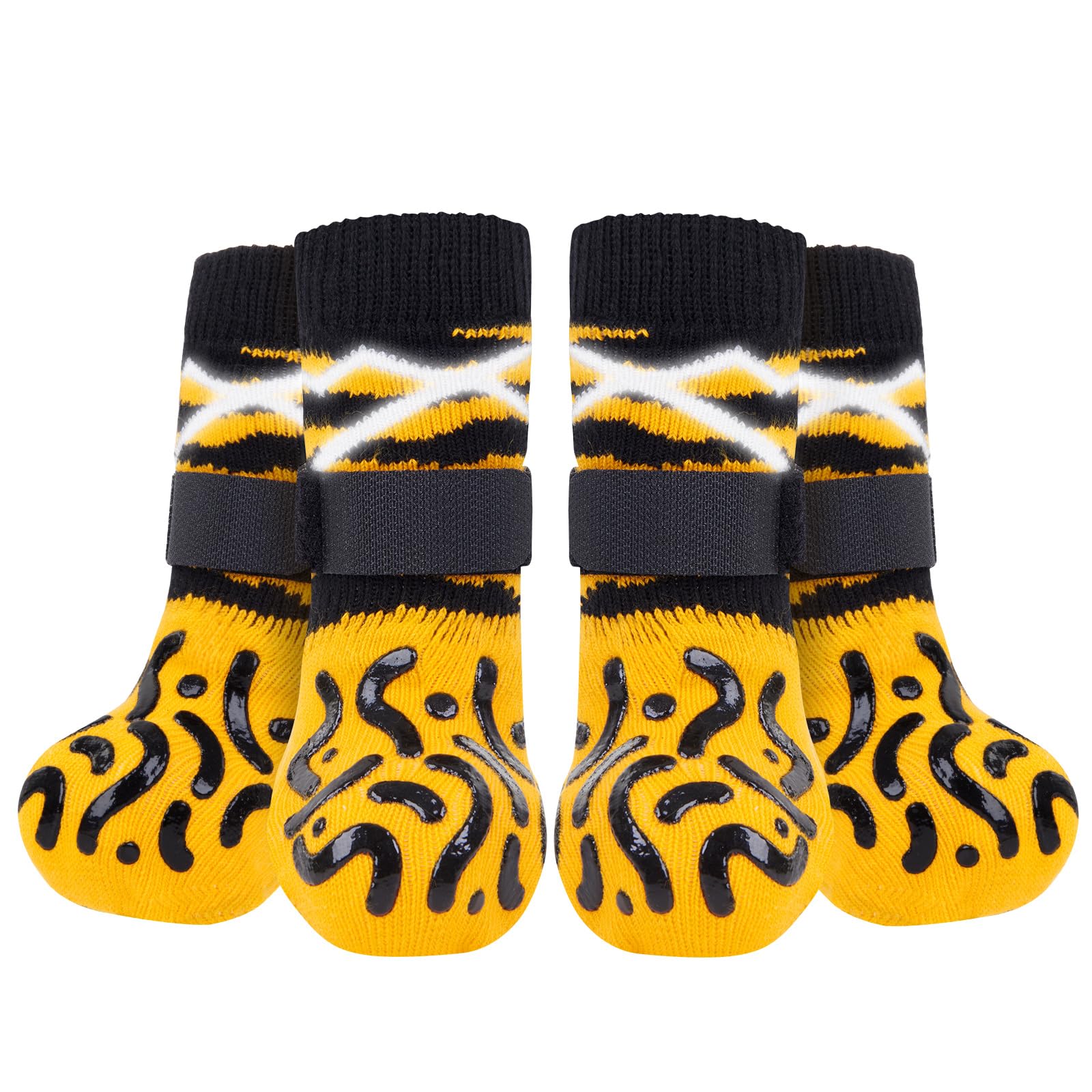Roilpet reflective dog socks provide night traction for safer indoor walks