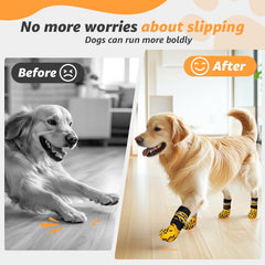 Roilpet socks show silicone grips for twist-resistant traction