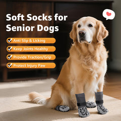 Roilpet gripper socks show silicone grips on all sides for stable footing.