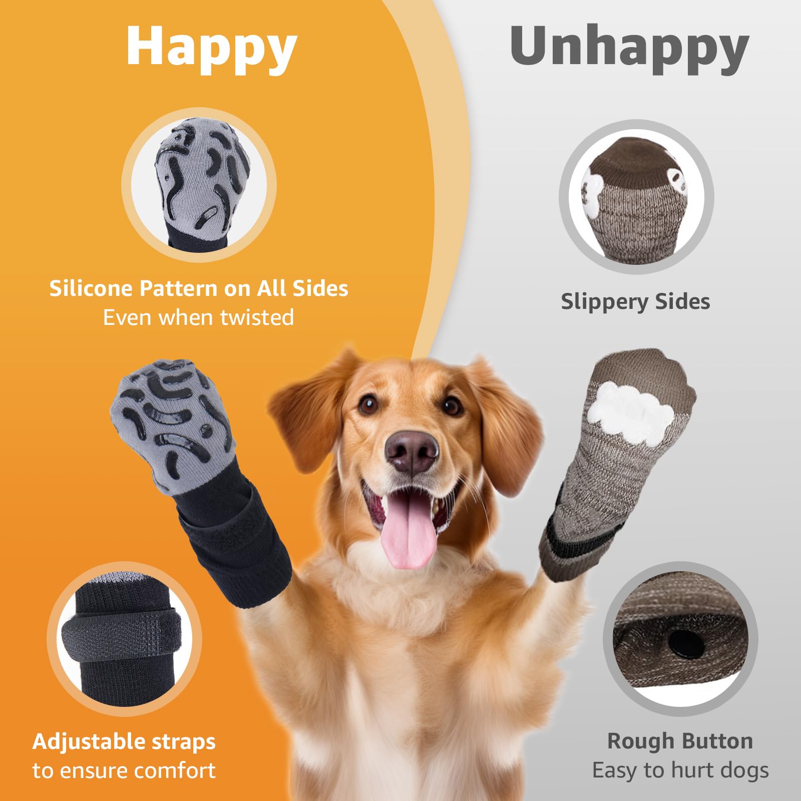 Roilpet stretchy cotton dog socks flexible comfort for everyday wear