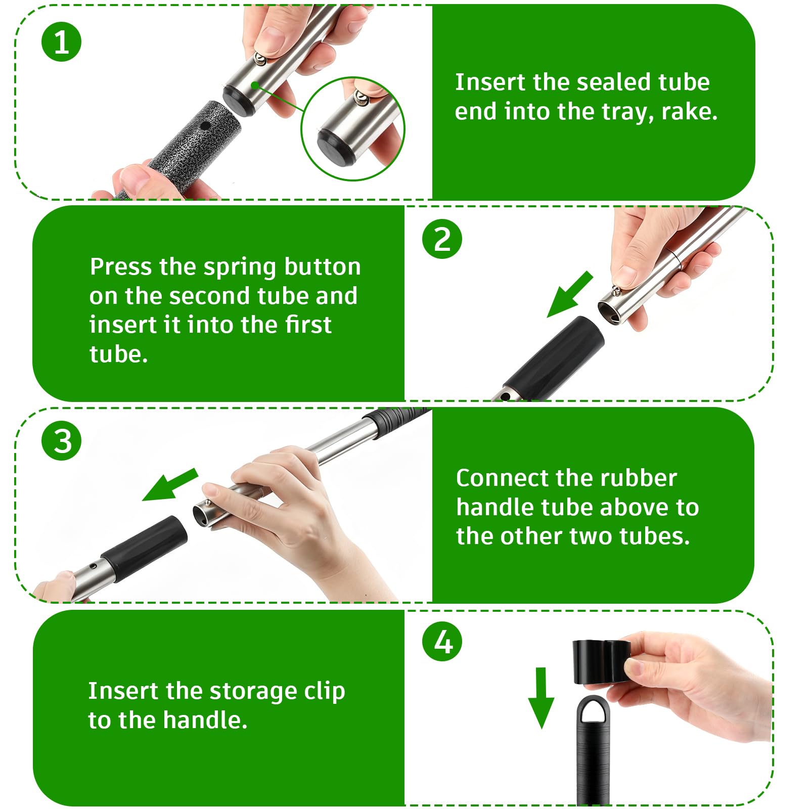 ROIUBPO Pooper Scooper rust-proof durable design for lasting performance.