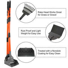 ROIUBPO tray and spade set captures waste neatly for easy disposal.