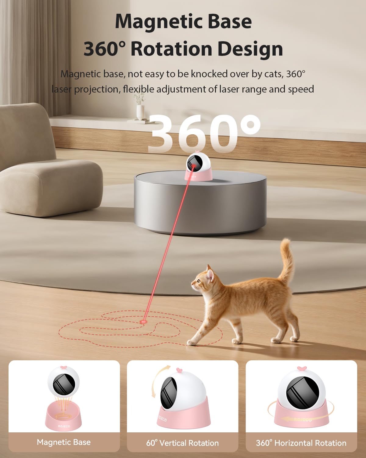 ROJECO's 1000mAh rechargeable battery extends playtime and minimizes frequent replacements.