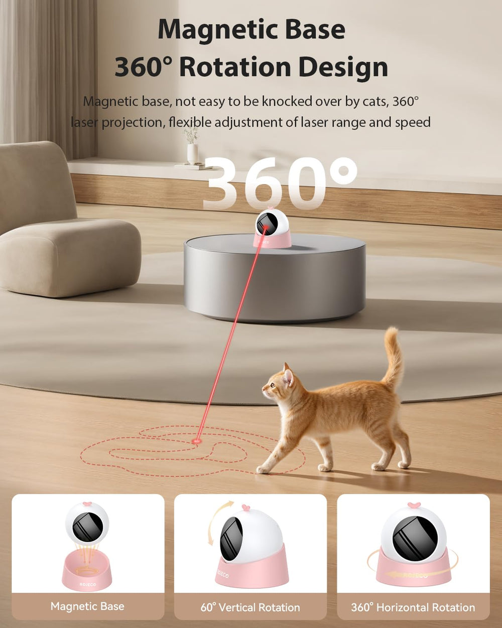 ROJECO's 1000mAh rechargeable battery extends playtime and minimizes frequent replacements.