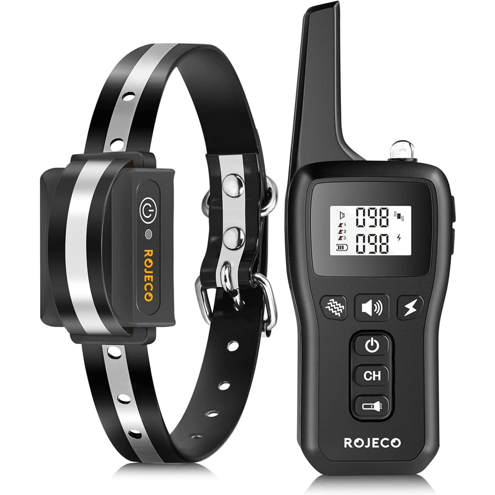 ROJECO remote control for dog training, enabling long-range sessions.