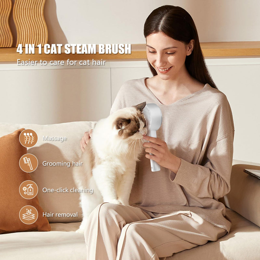 Rolemon Cloud Care Cat Brush removes loose fur during deep grooming sessions