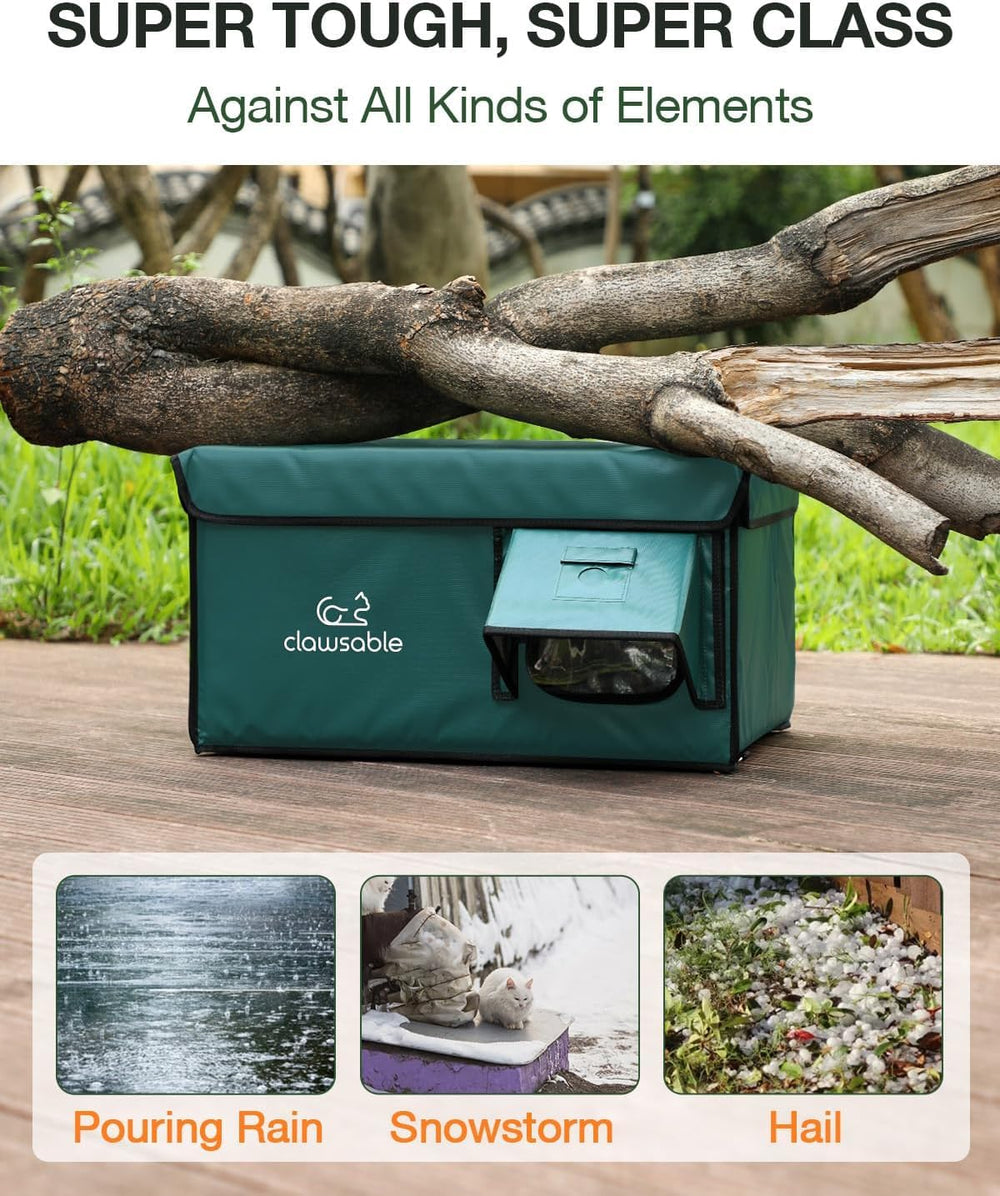 Rolimate elevated waterproof design keeps cats dry during rain.