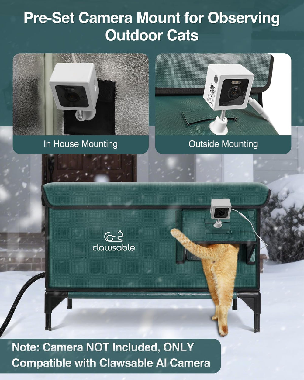 Rolimate escape-door feature provides safe exit for outdoor felines.