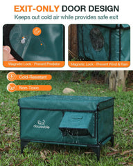 Rolimate indestructible cat house elevated base keeps pets dry on wet days