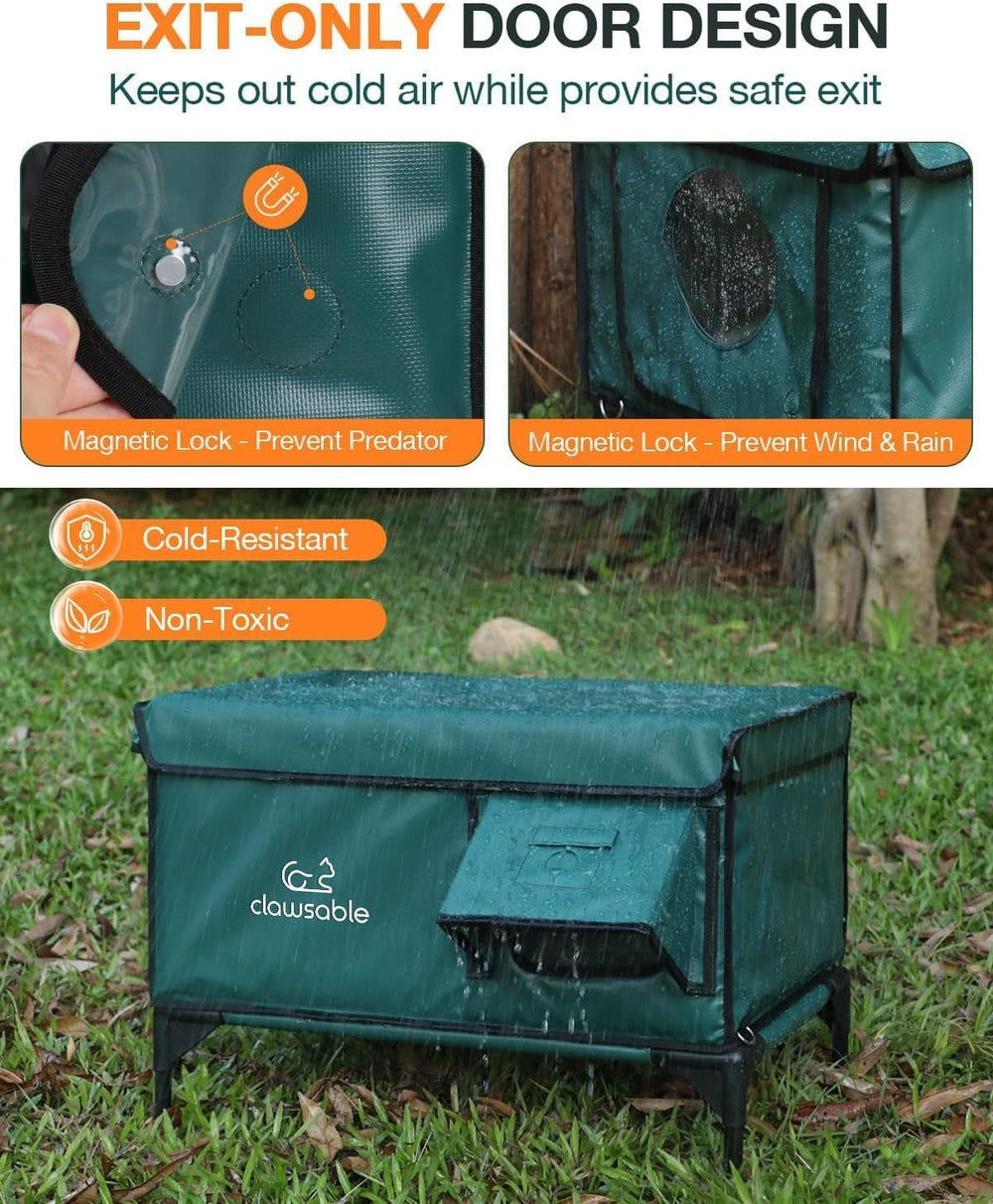rolimate heated cat house interior clean design with quick-open velcro for easy maintenance