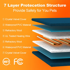 rolimate pet heating pad waterproof shell supports indoor and outdoor warmth