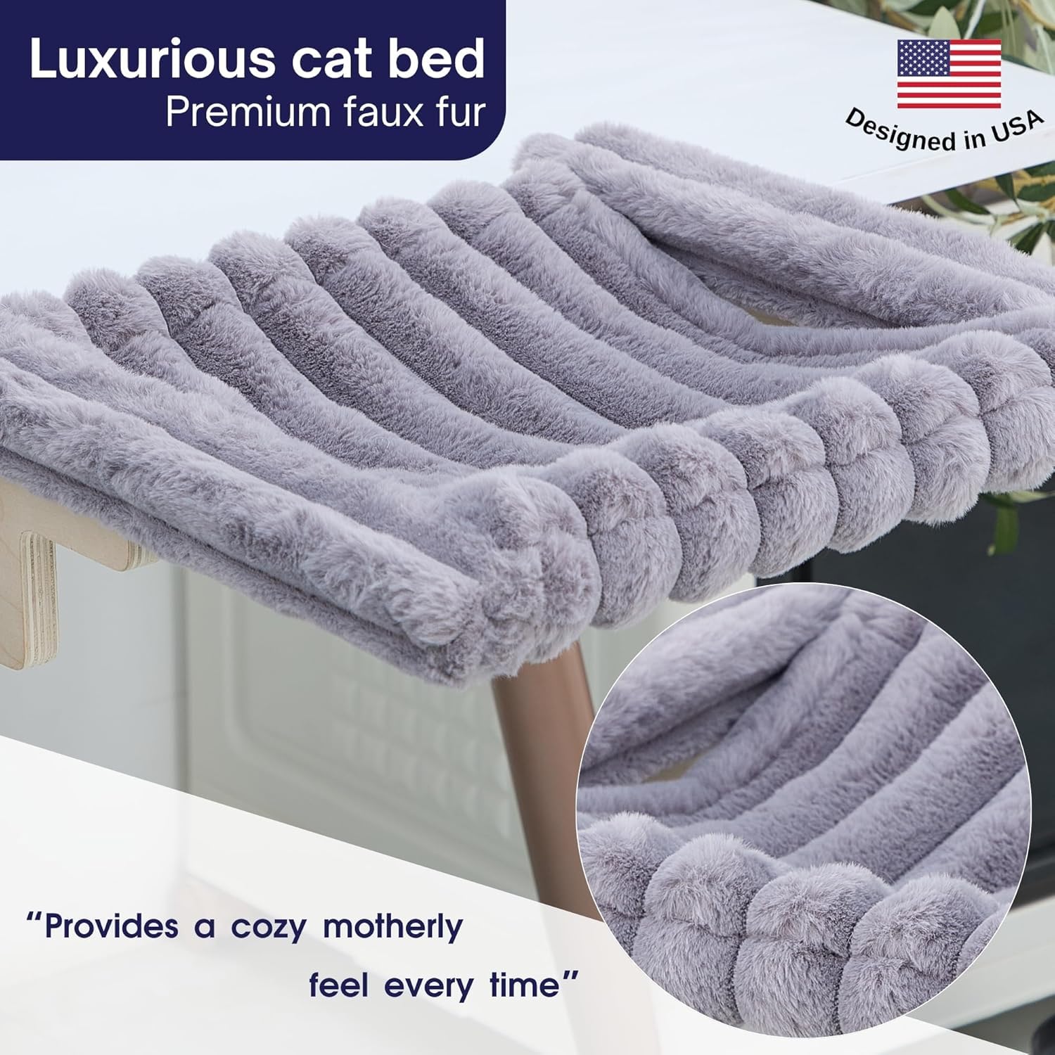 ROLLERPAWSTER Cat Desk Hammock load-capacity illustrates durable use up to 40 lbs