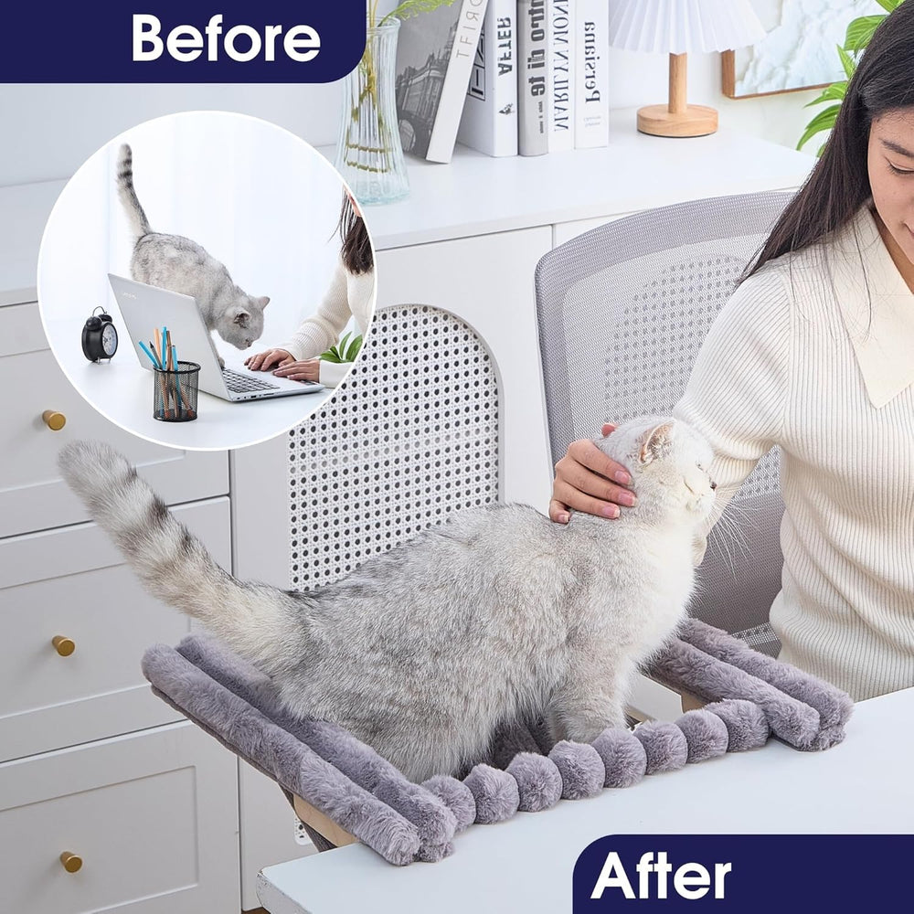 ROLLERPAWSTER Cat Desk Hammock secure-clamps emphasize safe, sturdy mounting