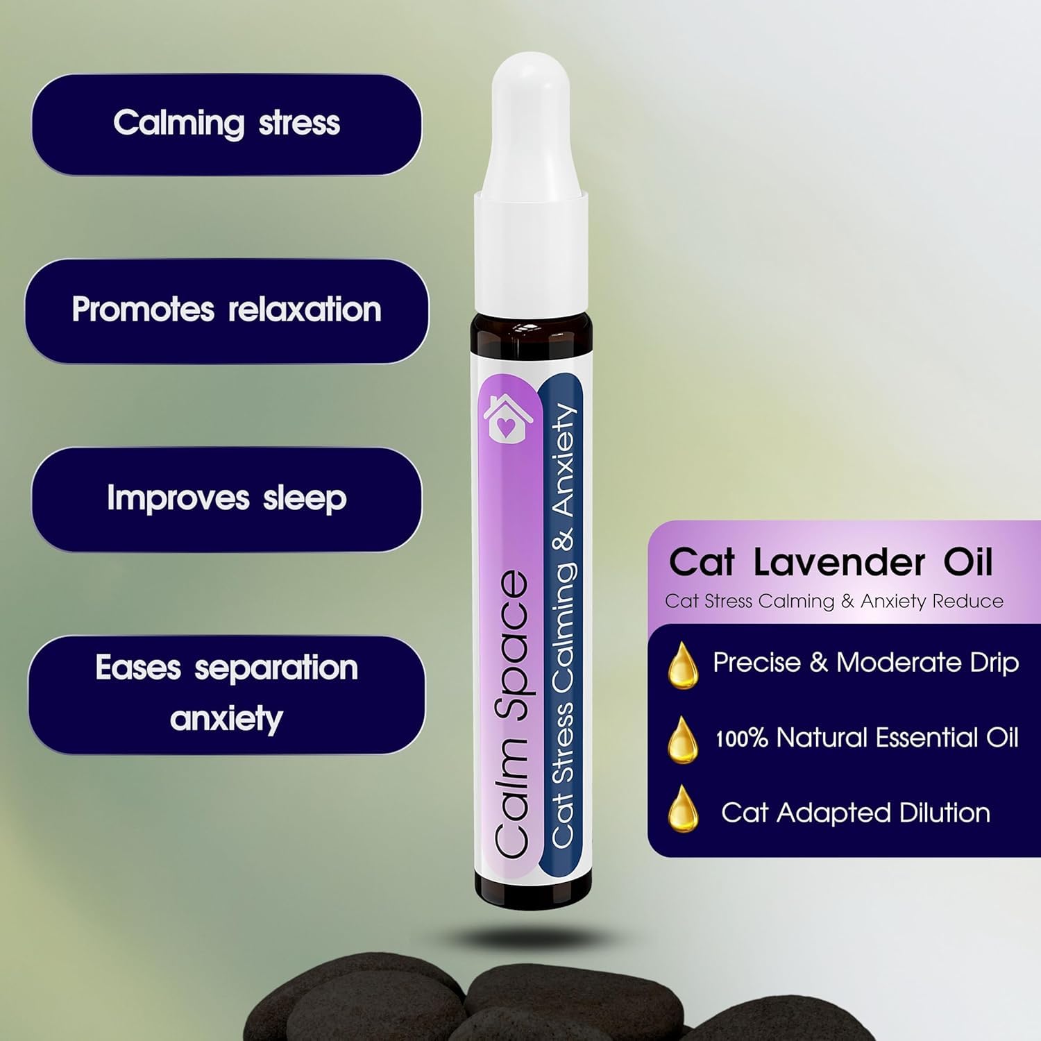 ROLLERPAWSTER cat-relaxation-scene wearing collar demonstrates reduced restlessness at home.