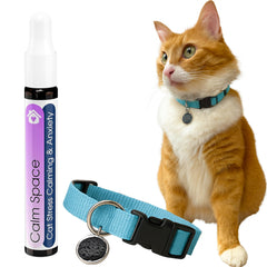 ROLLERPAWSTER natural-collar-lavender closeup showing calming essential oils for cats.
