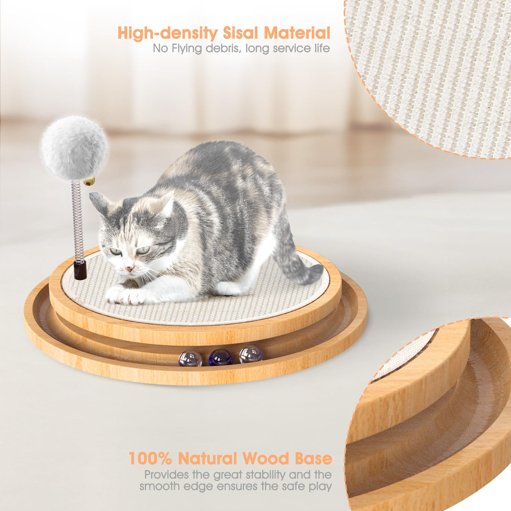 Rolufy track with rolling balls delivers engaging play sequences for cats