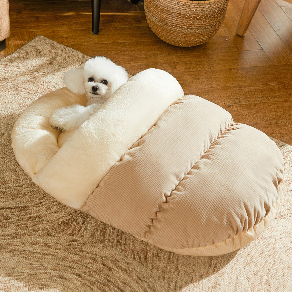 Romaneco bed cat cave front view shows cozy indoor hideaway for pets.