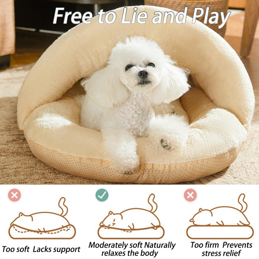 Romaneco bed self-warming material radiates pet warmth for comfort.