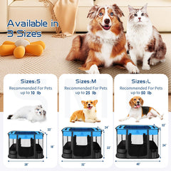 ROMANTIC BEAR four-panel playpen promotes spacious play for small pets.
