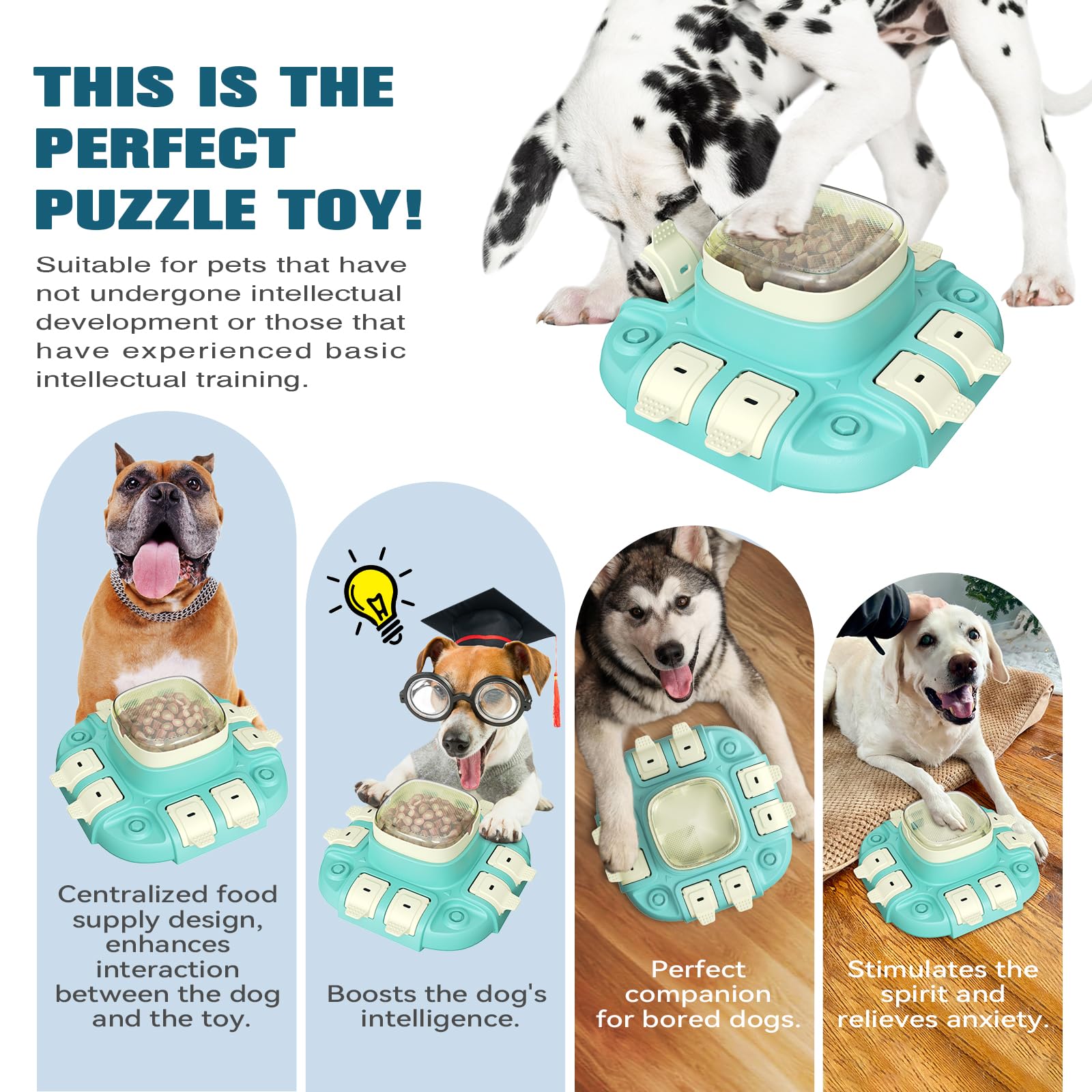 Romicta puzzle toy slow-feeder: large capacity keeps meals flowing and reduces refills.