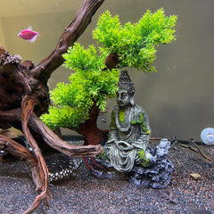 RONGWI aquarium decor features detailed Bodhi tree design for a focal point.