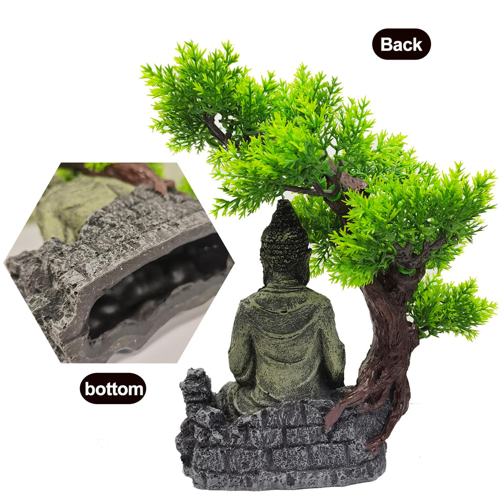 RONGWI Buddha statue hides gentle cave for Betta fish to explore.